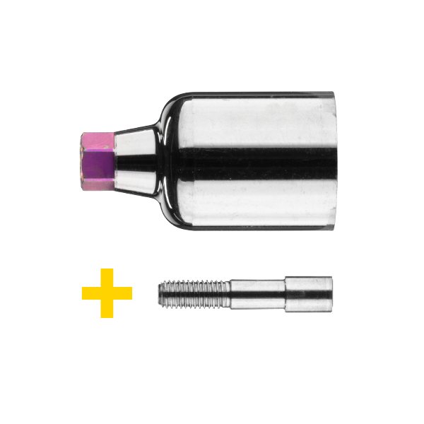 Conical connector 3.3 mm individ. millable, Cone Connection incl. screw