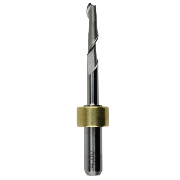 T30 Tizian Cut 5/3.5  PMMA flat-head/shaft drill, single-edged 4,0 mm, 6 mm shaft