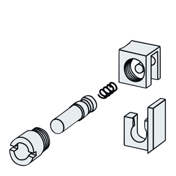 Keylock compl. with primary resin part, upper jaw right, lower jaw left