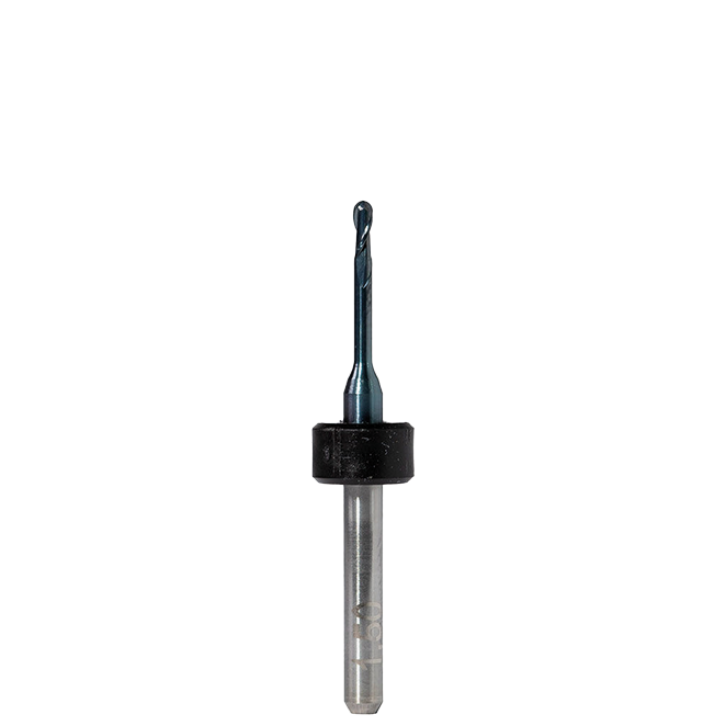 T16 - Radius milling cutter 1.5 mm long for zircon/PMMA/wax, for Tizian Cut 5/3.5 for 6mm collet chuck