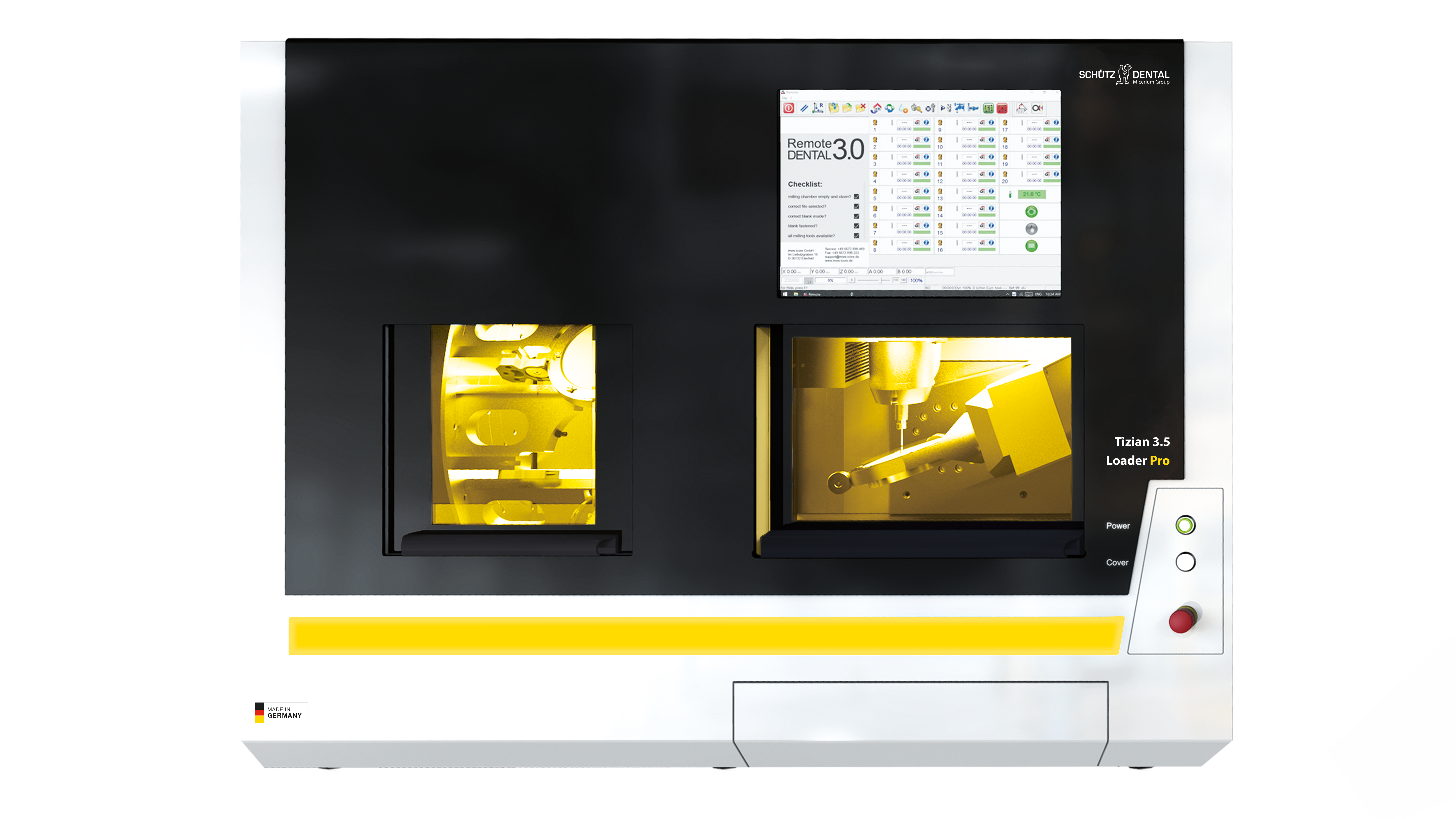 Tizian 3.5 Loader X Pro, incl. 3.0 kW high frequency spindle, 10 blank holders stainless steel